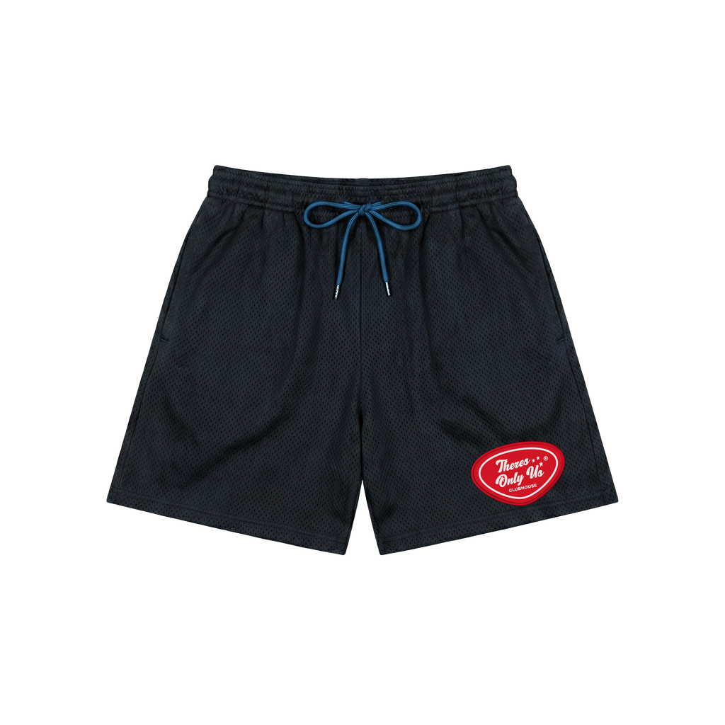 Black Mesh Shorts