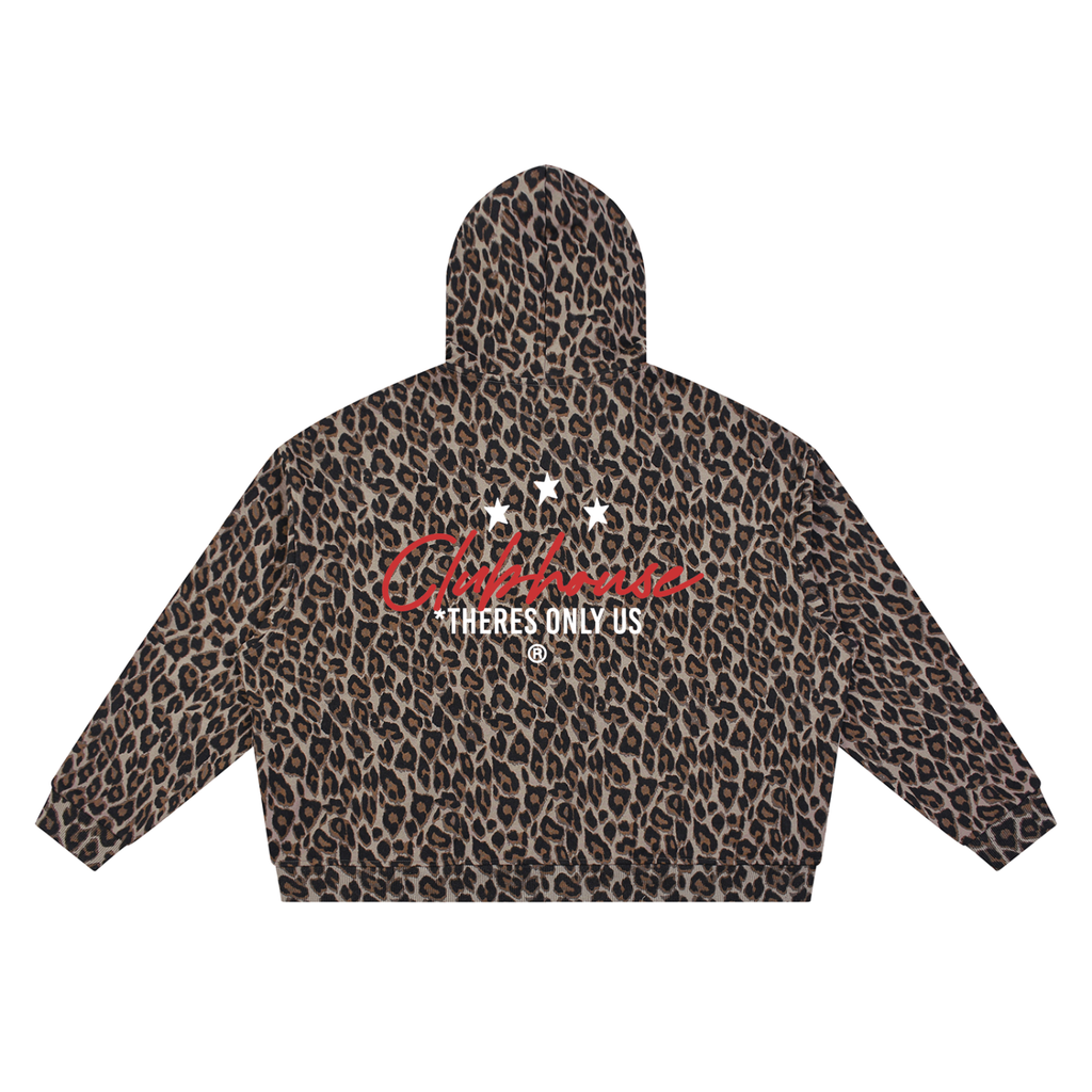 Unisex Leopard Full Zip Hoodie