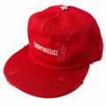 Red Distressed *ANONYMO[US] Hat
